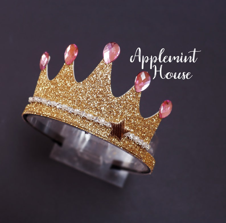 Birthday crown, Pinkalicious Crown, Princess crown, Halloween costume crown, Tiara headband with wand for kids, girls adult's