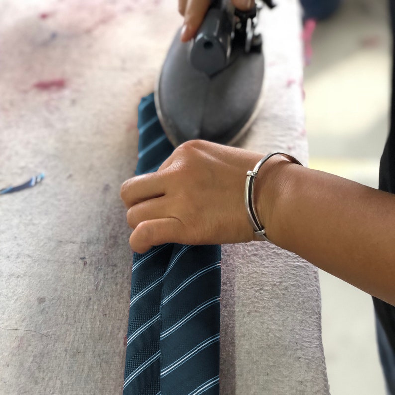 Black and White Polka Dot Necktie: Hand Sewn Polyester Tie