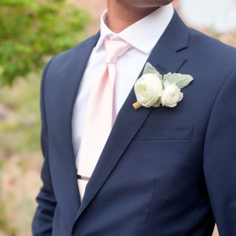 Blush Necktie | Men's Wedding Tie in Blush Pink (3.25" width)