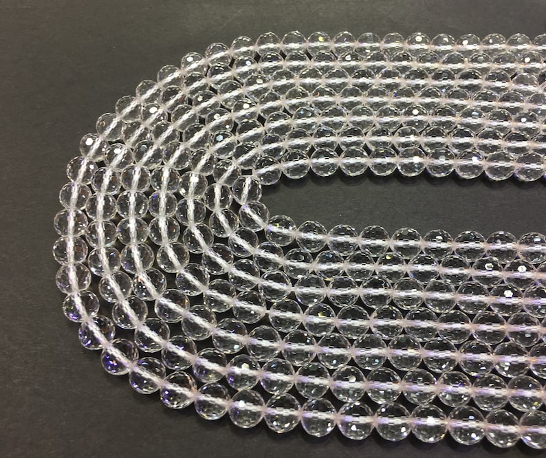 Natural Clear Crystal Quartz Faceted Round beads Fine Cut Loose Beads DIY Jewelry Making Design for Bracelet AAA Quality 6mm 8mm 10mm 12mm
Analyze listing