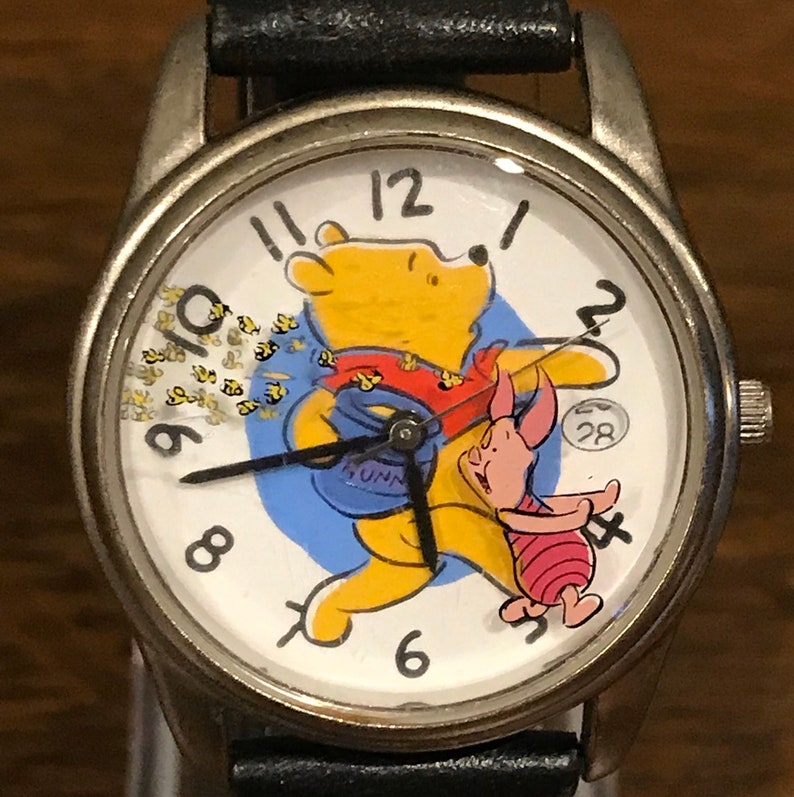 1990’s Timex Disney Winnie-the-Pooh and Piglet Wristwatch- Vintage Unisex Timex Pooh and Piglet Watch