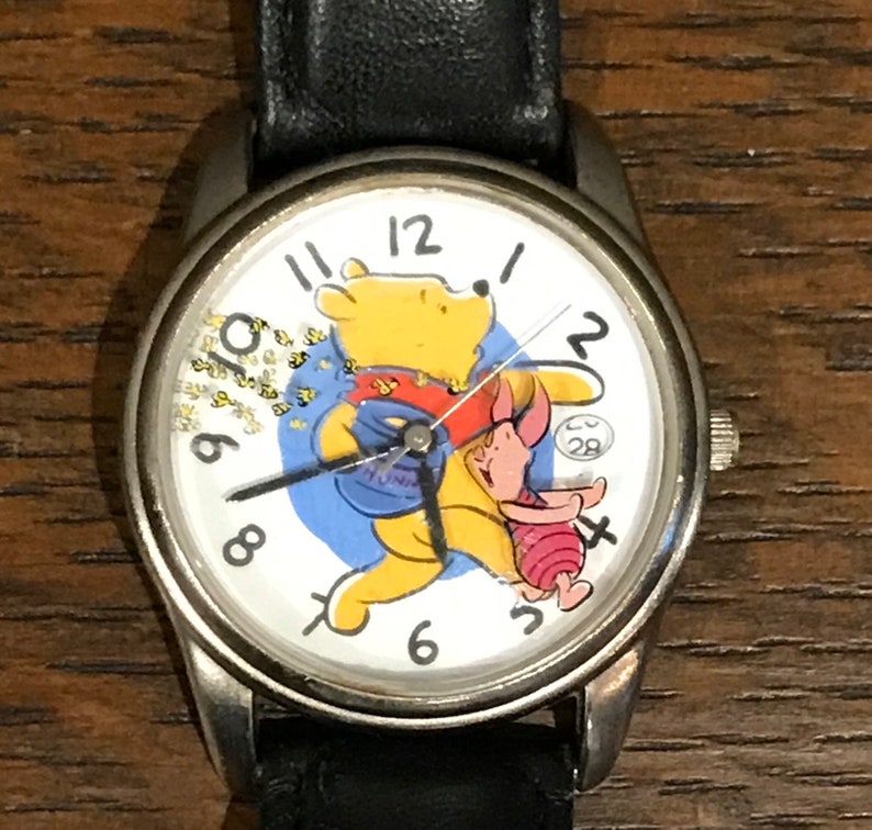 1990’s Timex Disney Winnie-the-Pooh and Piglet Wristwatch- Vintage Unisex Timex Pooh and Piglet Watch
