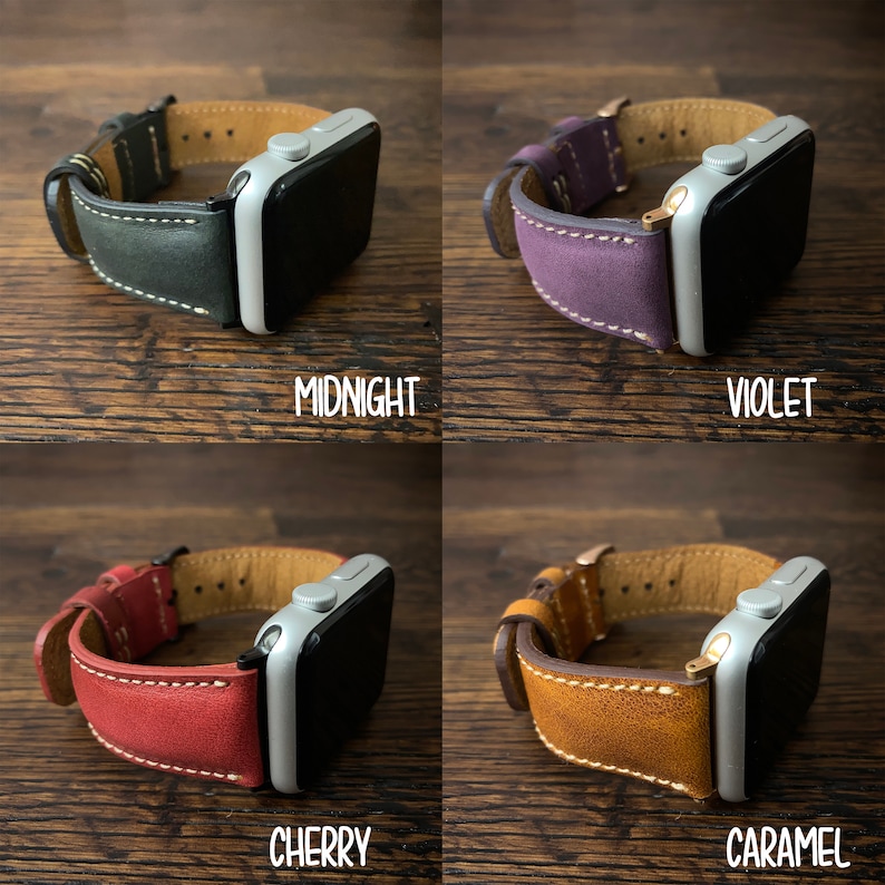 Monogram Leather Apple Watch Band 42mm 44mm 45mm 49mm Man Apple Watch Strap 38mm 40mm 41mm Custom Leather iWatch Band Gift for Him Woman