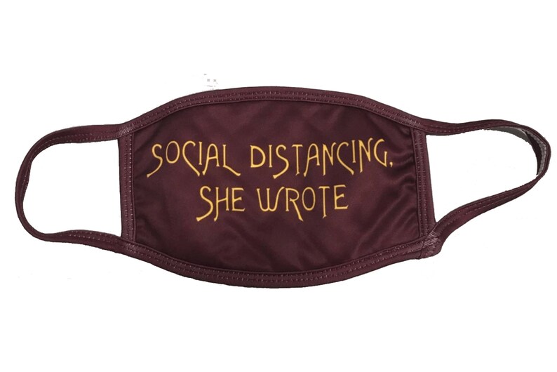 Social Distancing She Wrote Face Mask
