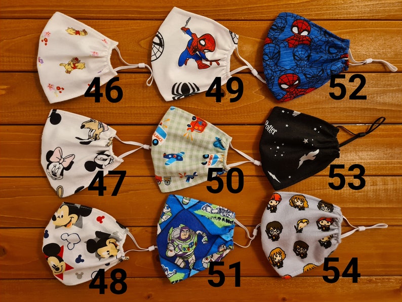 Face Mask Kids & Adult Adjustable Masks HandMade in UK Soft Cotton Face Covering Cover