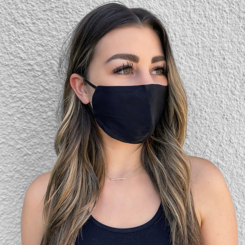 Silk Face Mask, 100% Grade A Silk, Soft Breathable Mask, Washable Fabric Mask, Double Layered Cloth Mask, Reusable Mask, Made In The USA