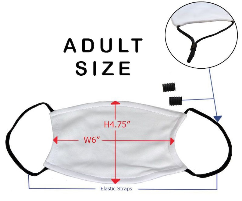 Custom Face Mask Personalized Made in USA Adult & Youth Filter Pocket Nose Wire Elastic Ear Loop Birthday Anniversary Gift Halloween