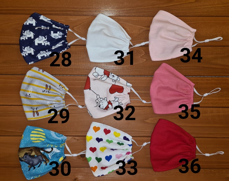 Face Mask Kids & Adult Adjustable Masks HandMade in UK Soft Cotton Face Covering Cover