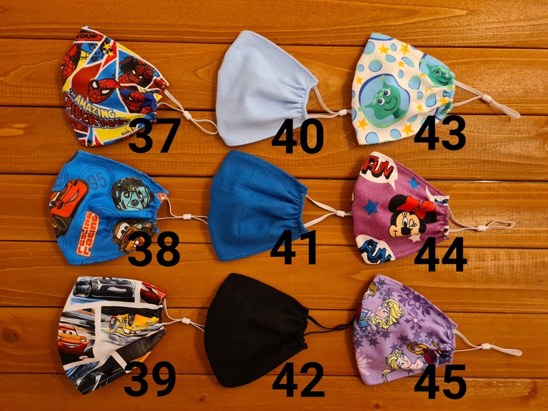 Face Mask Kids & Adult Adjustable Masks HandMade in UK Soft Cotton Face Covering Cover