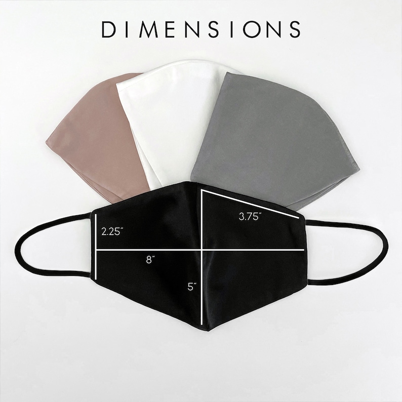 Silk Face Mask, 100% Grade A Silk, Soft Breathable Mask, Washable Fabric Mask, Double Layered Cloth Mask, Reusable Mask, Made In The USA