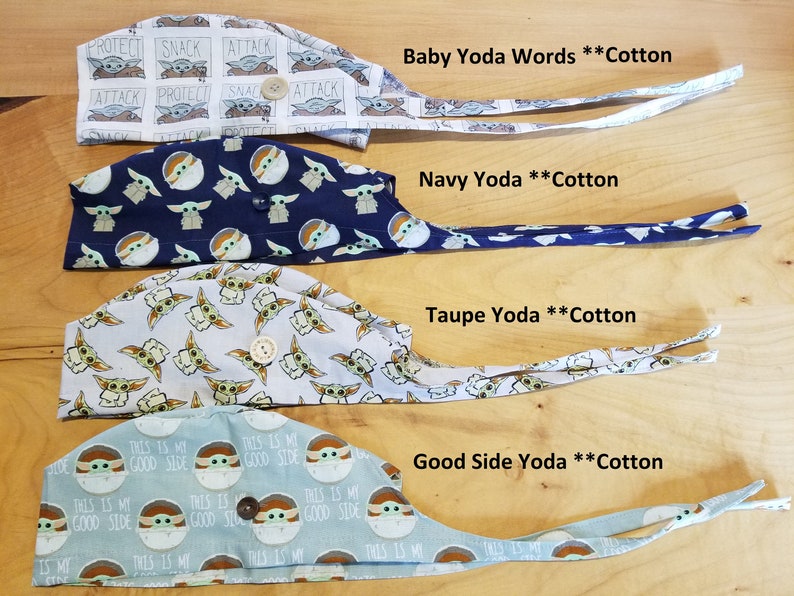 Baby Yoda Grogu Mandalorian Star Wars Marvel DC Comics Scrub Cap with Buttons Surgical Caps
Analyze listing