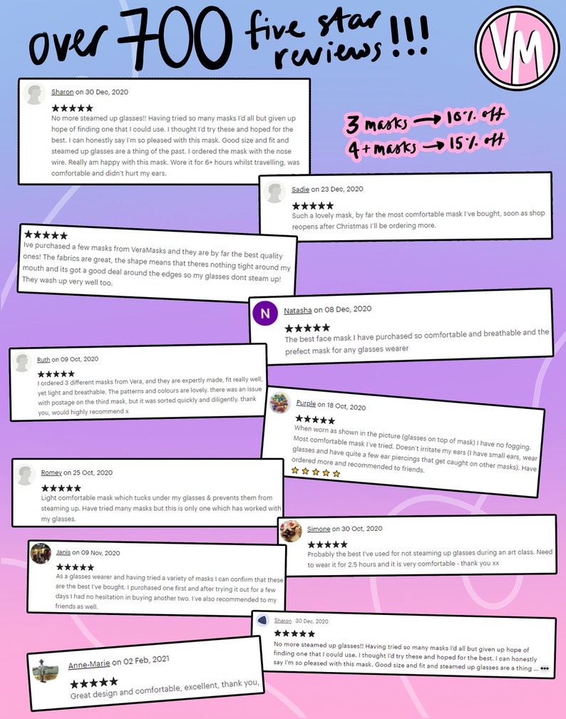 Black Reusable Face Mask UK with Nose Wire and Filter Pocket options - 3D Design for Anti-Fog and Great for Glasses Wearers - Very Comfy