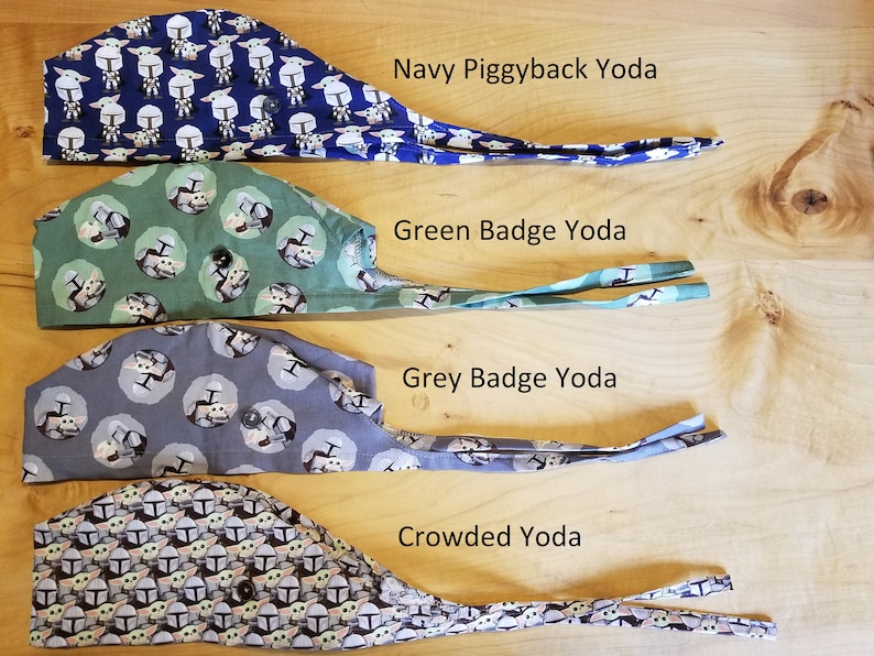 Baby Yoda Grogu Mandalorian Star Wars Marvel DC Comics Scrub Cap with Buttons Surgical Caps
Analyze listing
