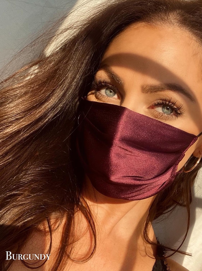 100% Mulberry Wedding Mask - Satin Silk Face Mask - Adjustable - Free Shipping - Soft face mask - facemask - Double Layered Mask - Wedding