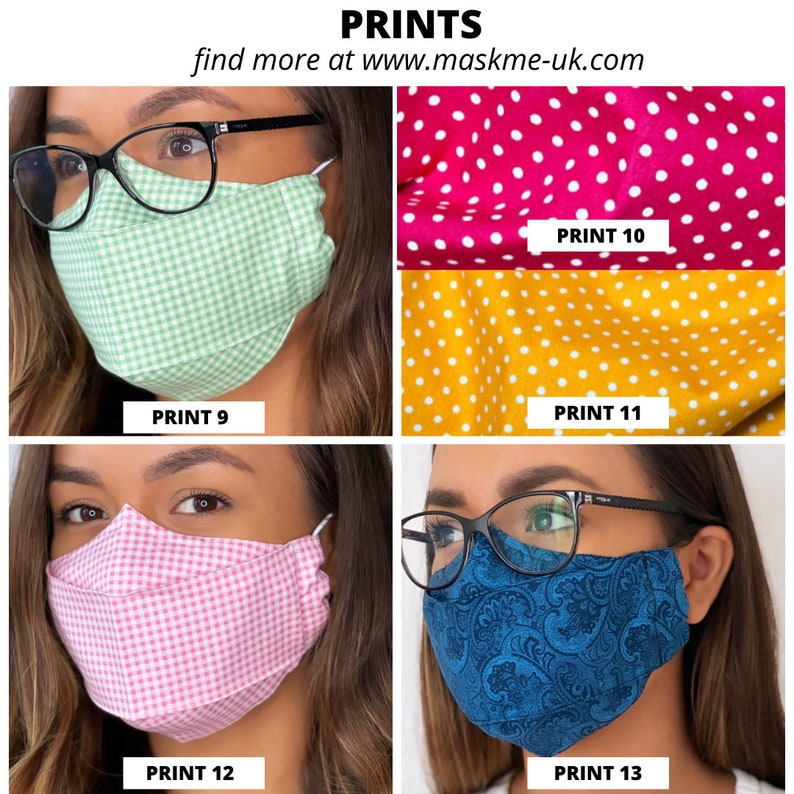 Best Face Mask For Glasses - Reusable Anti-fog Face Mask - 100% Cotton Protective Unisex Face Mask UK - Nose Wire For Glasses Wearers 2025