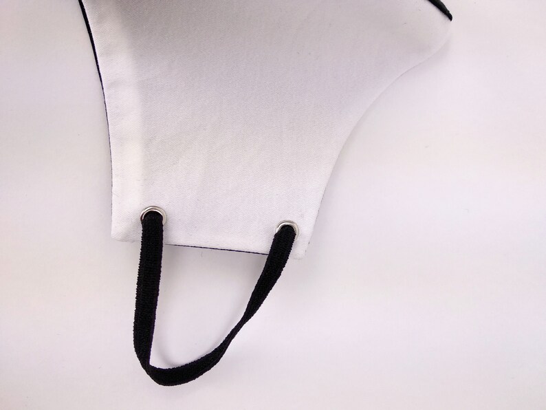 M&aacute;scara en blanco y negro, m&aacute;scara mitad negra mitad blanca, m&aacute;scara Ranboo, m&aacute;scara dividida en blanco y negro, dsmp, cosplay Ranboo