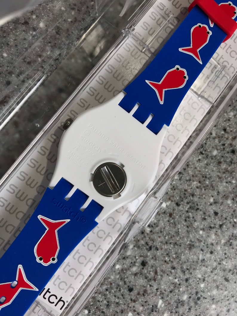 Vintage Swatch watch newer gent size 44mm New Old Stock UNWORN in original box Tartanotto Plaid SUOZ258C designed by Paola Navone running