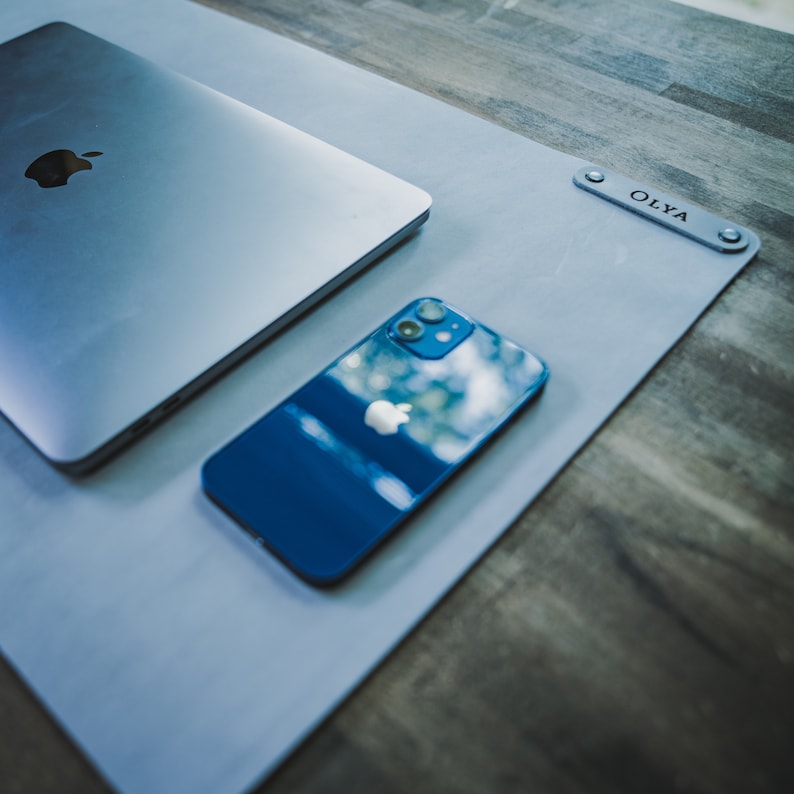 Personalized Desk Mat, Leather desk pad, gift for man, best husband gift, best dad gift, 3rd anniversary gift, gift for men, computer mat
