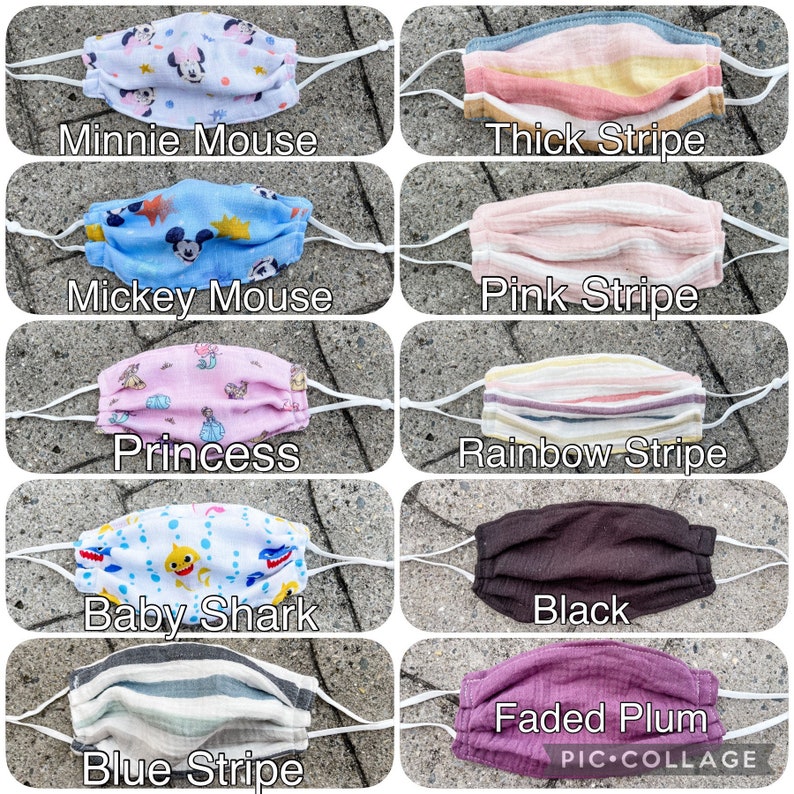 100% Cotton Organic Face Mask - super soft and comfortable! Lightweight muslin mask - anti-fog mask - summer - stylish mask