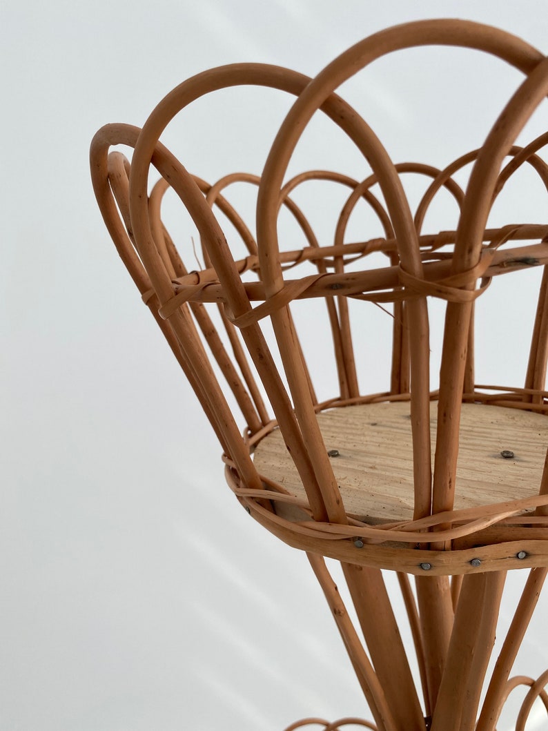 Handmade Wicker Plant Stand, 5 Tier Natural Vine Planter