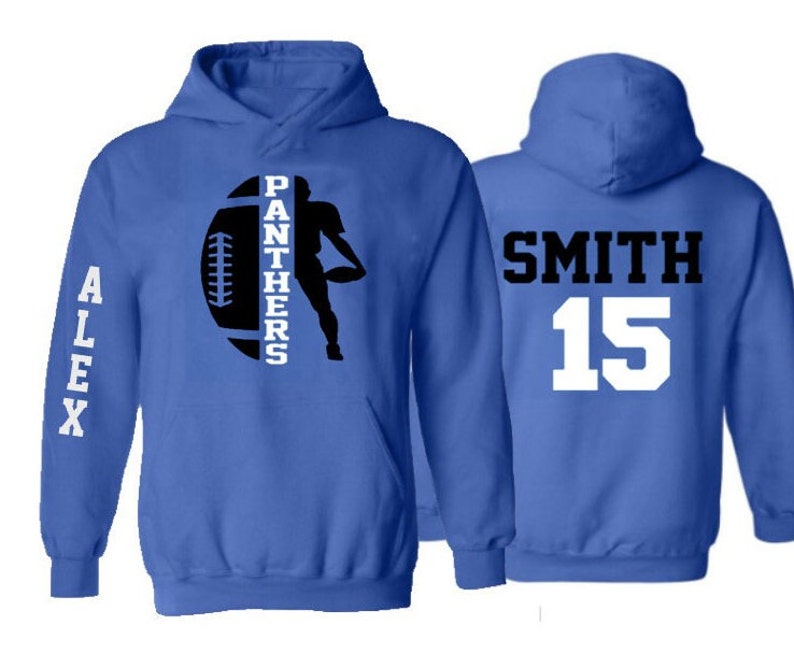 Football Hoodie | Customize Team & Colors | Football Spirit Wear | Custom Football Hoodie | Adult or Youth Sizes