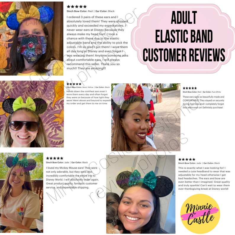 Rapunzell Minnie Ears, MickeyEar for Babies, Tangle Mouse Ears Elastic Headband, Toddler Flowers Sun Crown Mouse Ears, Adjustable Headband