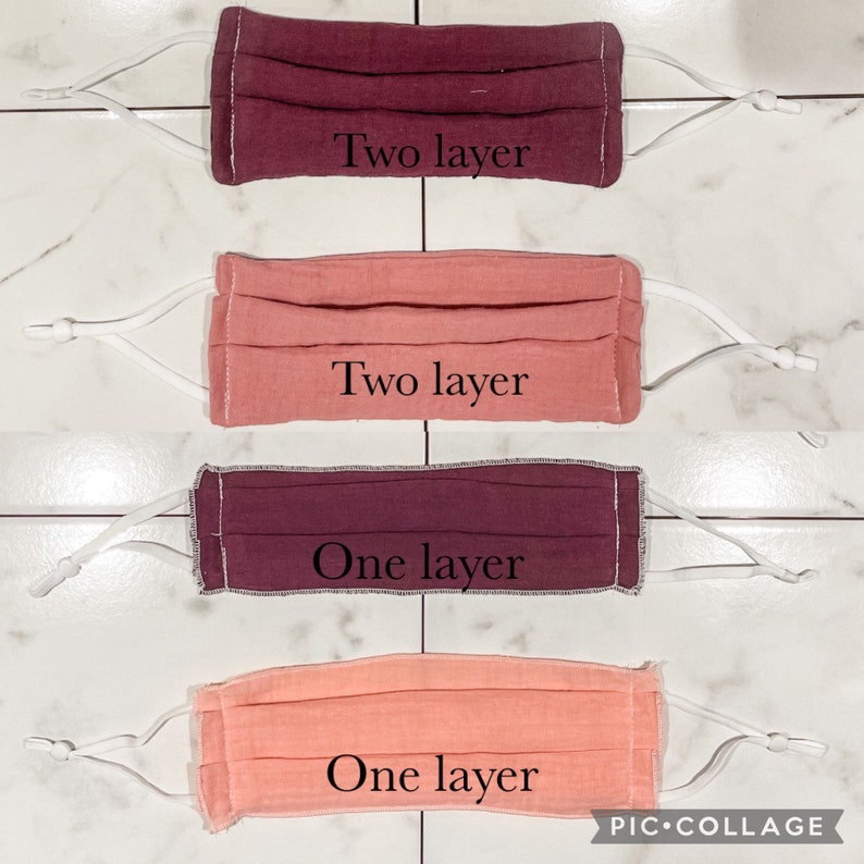 100% Cotton Organic Face Mask - super soft and comfortable! Lightweight muslin mask - anti-fog mask - summer - stylish mask