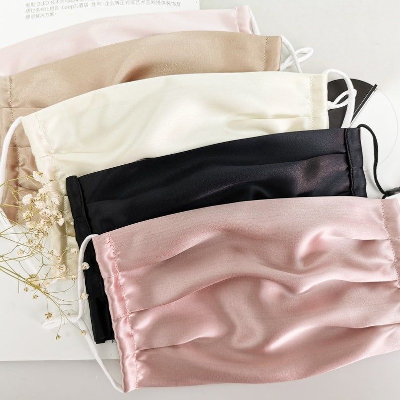 100% Mulberry Silk Face Mask - Breathable, Acne Prevention, Hypoallergenic, Lightweight, Adjustable, Reusable & Washable Silk Mask