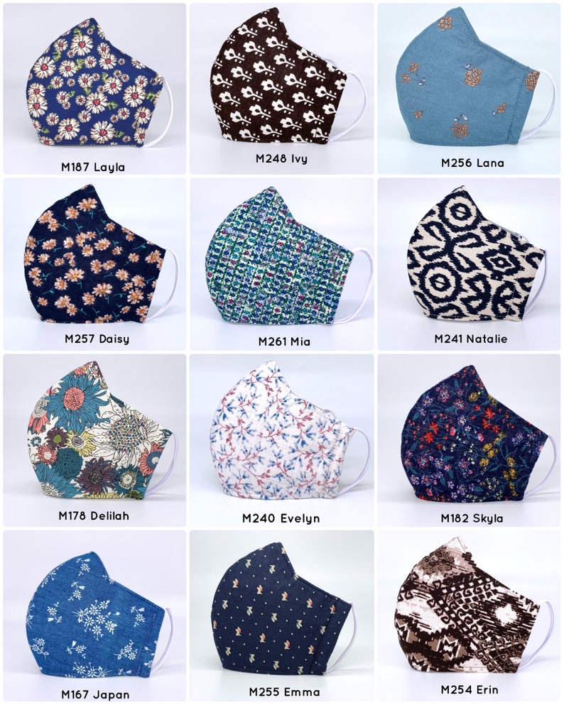 UK BREATHABLE Triple Layer Face Mask, Triple Layer Filter, Adjustable Soft Round Strap. Premium Fabric Cloth Face Mask. Washable Face Mask