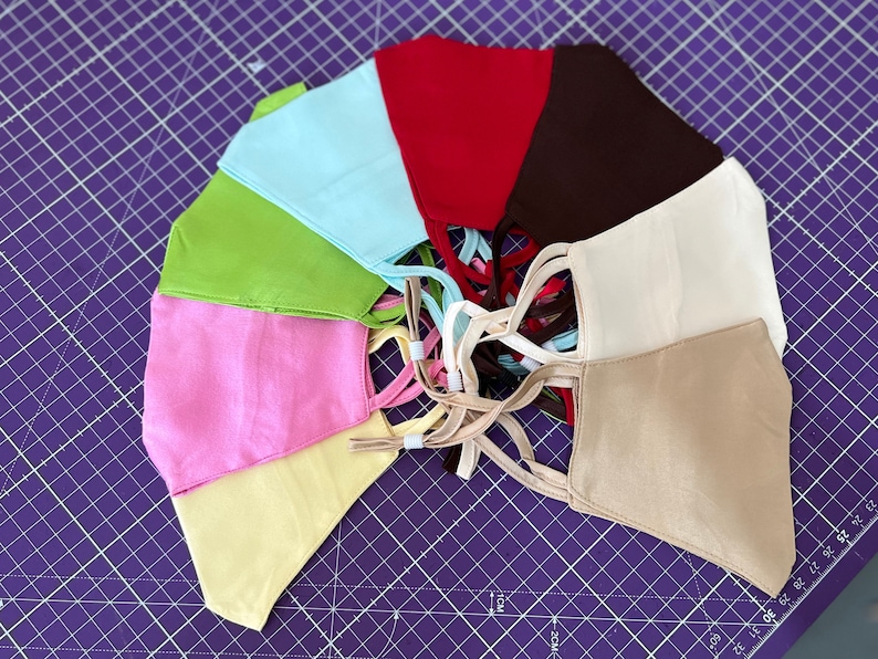 Face Mask, Soft Silk Face Covering, No Fogging Face Mask for Glasses, Wedding Face Mask, Sensitive Skin Face Covering, Washable Mask UK