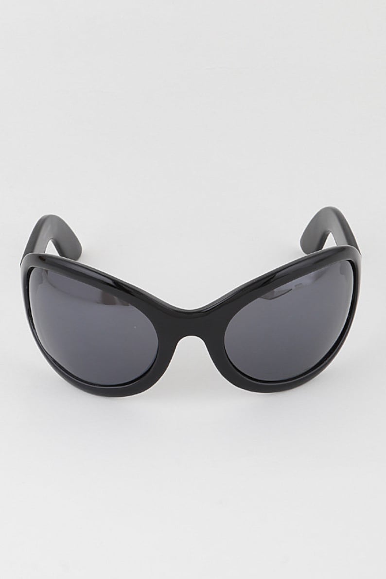 90s Deadstock Bug Eye Sunglasses: Rave Goth Rocker Style