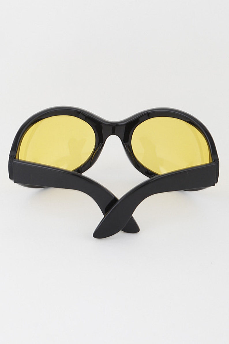90s Deadstock Bug Eye Sunglasses: Rave Goth Rocker Style