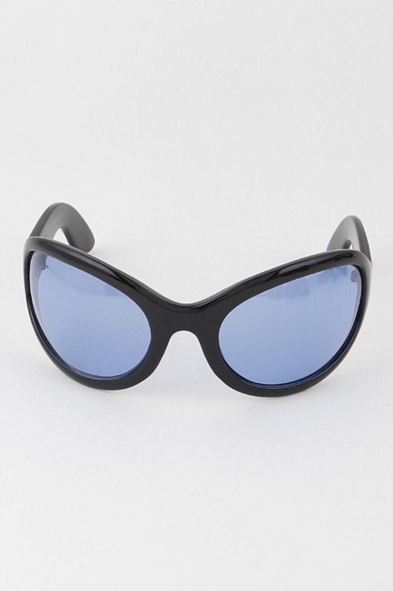 90s Deadstock Bug Eye Sunglasses: Rave Goth Rocker Style