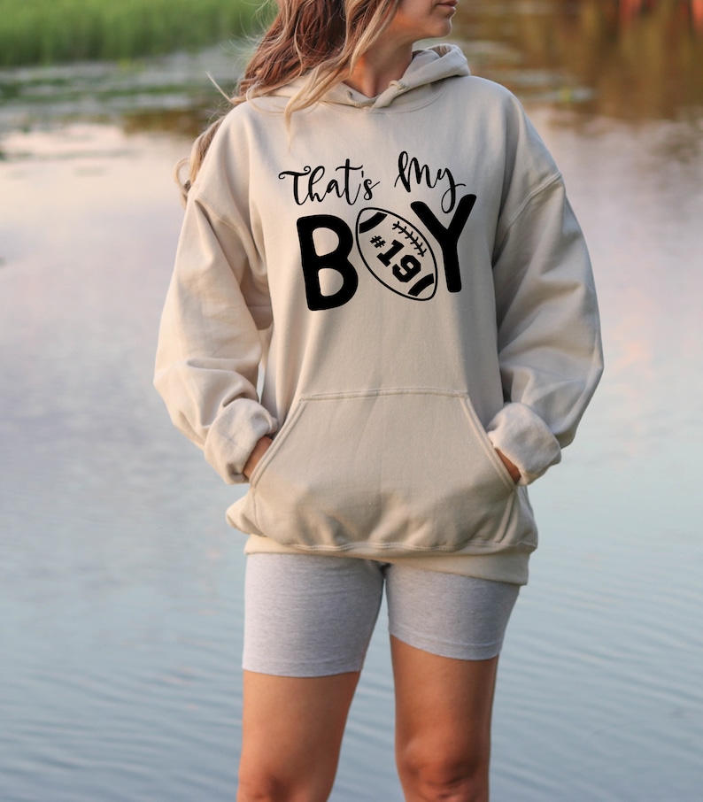 That's My Boy Hoodie, My Boy Football Hoodie, Glitter Football Hoodie, Custom Football Hoodie,Football Lover Hoodie, Football Mom Hoodie