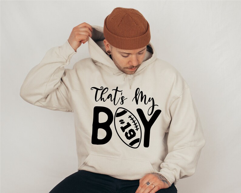 That's My Boy Hoodie, My Boy Football Hoodie, Glitter Football Hoodie, Custom Football Hoodie,Football Lover Hoodie, Football Mom Hoodie