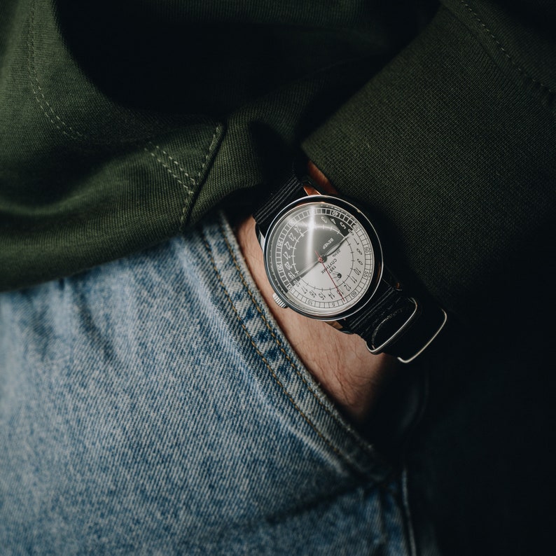 Sputnik "Day - Night" 24 Hour Vintage watch, Automatic Mens wrist watch. Vintage shop, Unique gift, Mechanical watches, Gift for him