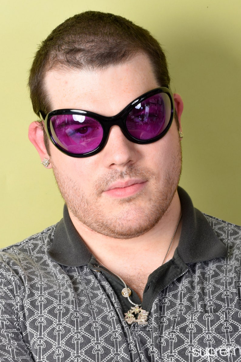 90s Deadstock Bug Eye Sunglasses: Rave Goth Rocker Style