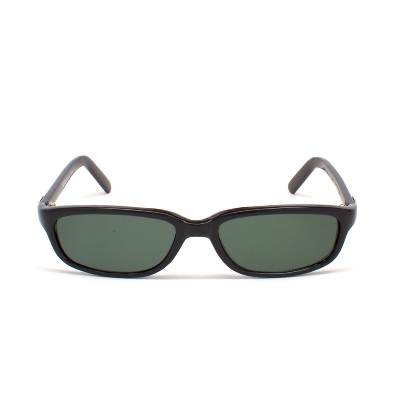 90s Deadstock Black Rectangle Mod Authentic Vintage Sunglasses