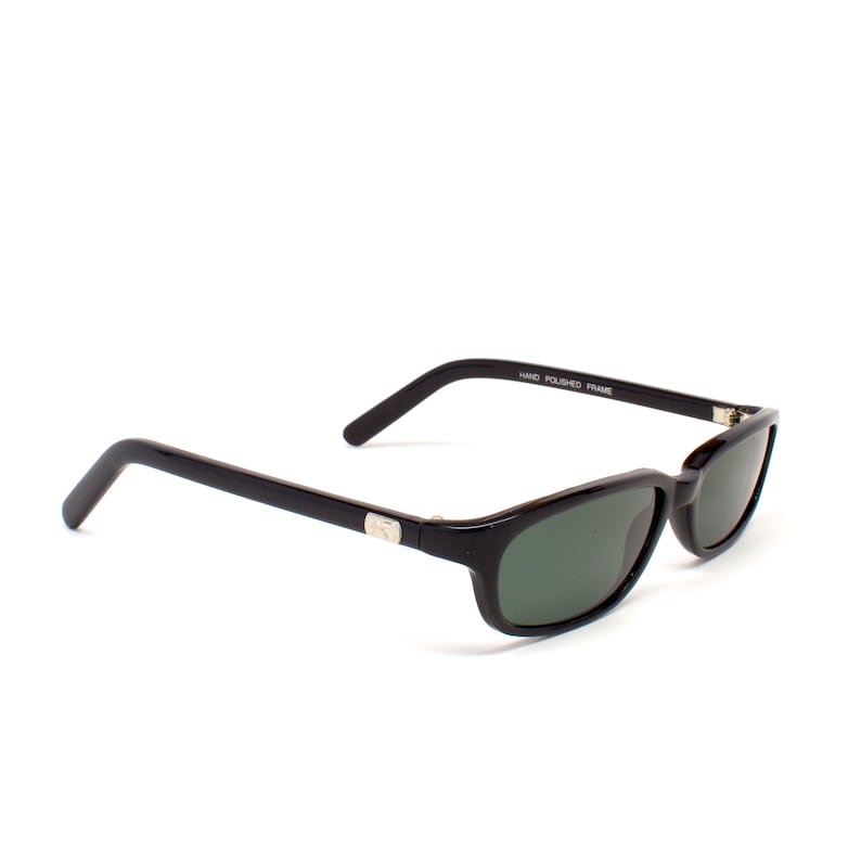 90s Deadstock Black Rectangle Mod Authentic Vintage Sunglasses