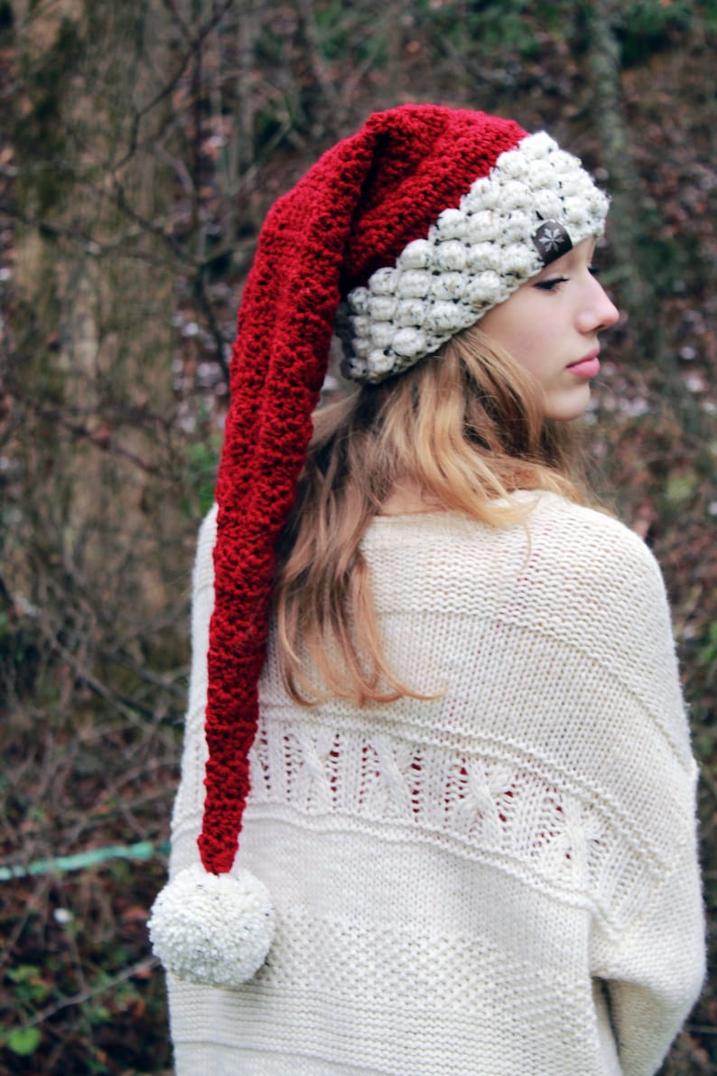 Handmade Santa Hat For Men And Women - Long Chunky Knit Rustic Santa Hat Full Of Nordic Charm - Original Design!
Analyze listing