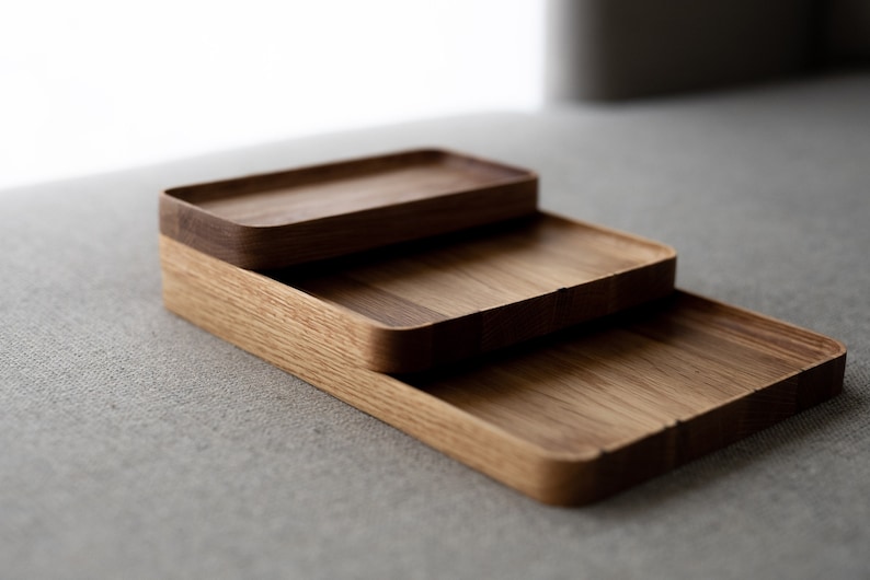 Solid White Oak MØD Desk Tray: Modular Valet/Jewelry Tray
