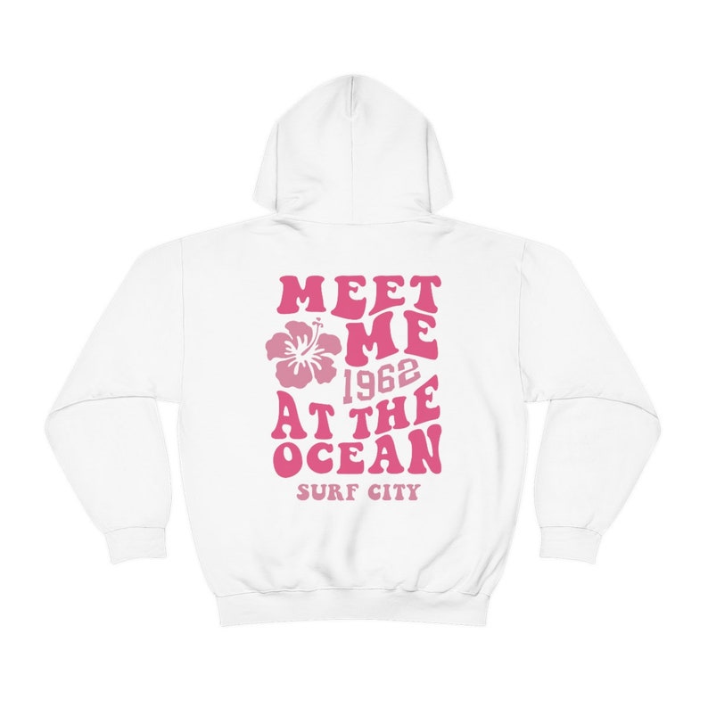 Trendy Hoodie Ocean Beach Sweatshirt, Meet Me At The Ocean Hoodie, Coconut Girl Hoodie, Trendy Sweatshirt Oversized Womens Hoodie Gift