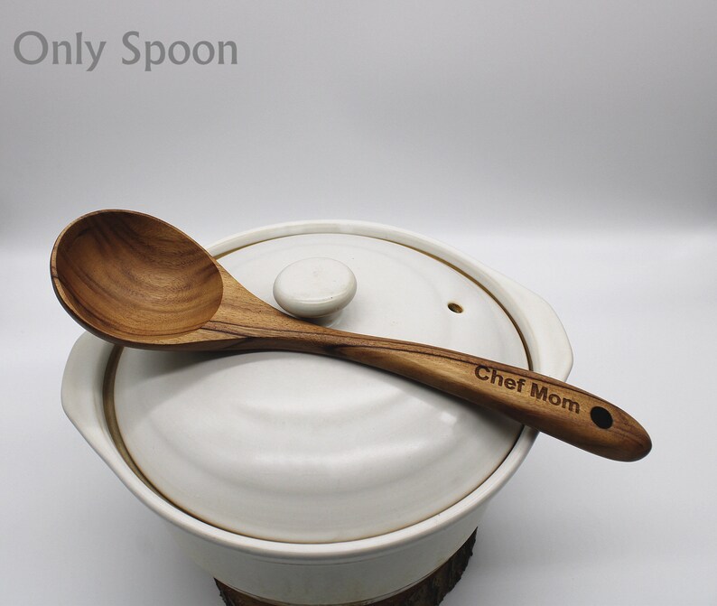 Personalized Teak Wood Soup Ladle: Engraved Kitchen Utensil, Chef Gift
Analyze listing