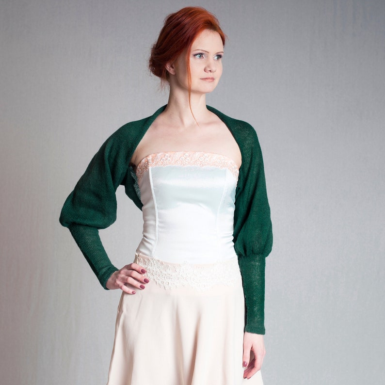 Wedding Bolero shrug puff sleeve bolero Bridesmaid sweater Evening dress cover up jacket Bolero Wedding cape