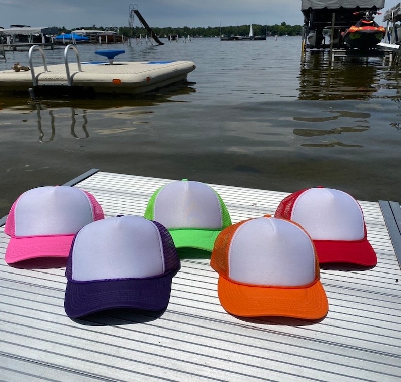 Birthday Club Trucker Hats | beach Birthday Hat | Beach Bachelorette or Birthday party favors | 30 40 50 60 Birthday hats
Analyze listing