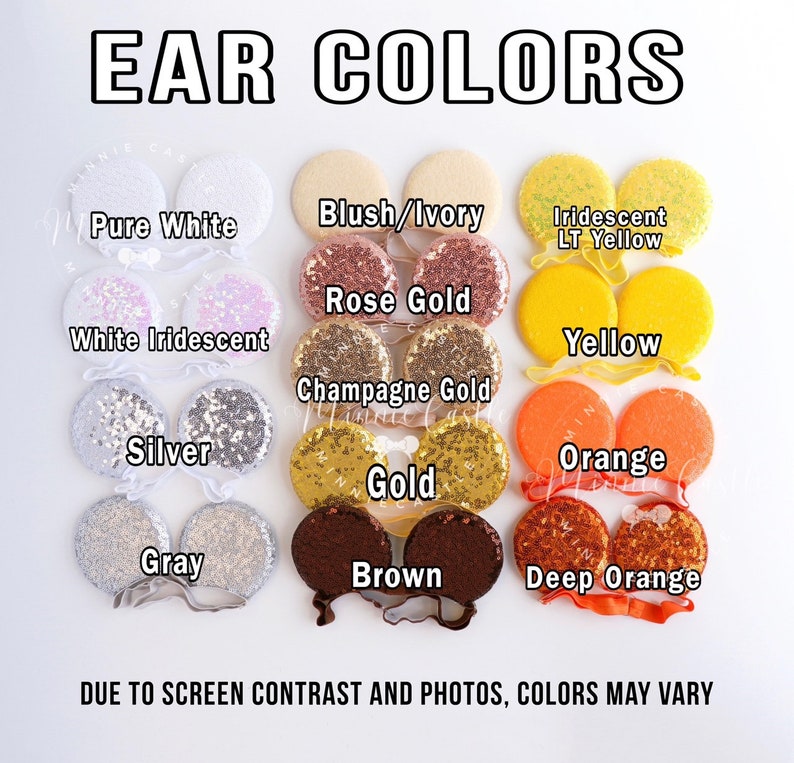 Minnie ears, Baby toddlers Mickey ears, Mouse ears with adjustable elastic headband, Pink and black sequin ears, Stretch band Mickey ears