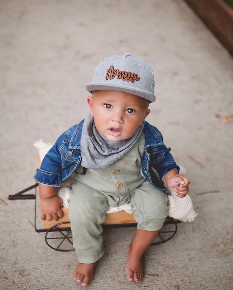 Personalized Leather Patch Snapback Hat: Custom Infant, Toddler, Youth
Analyze listing