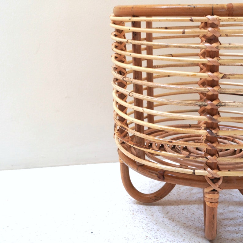 Rattan Plant Stand Planter Flower Pot Holder MALANG beige
