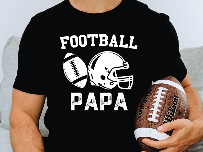 Football Papa, Grandparent, Football Grandpa Shirt, Game Day, Personalized Football Gift for Papa