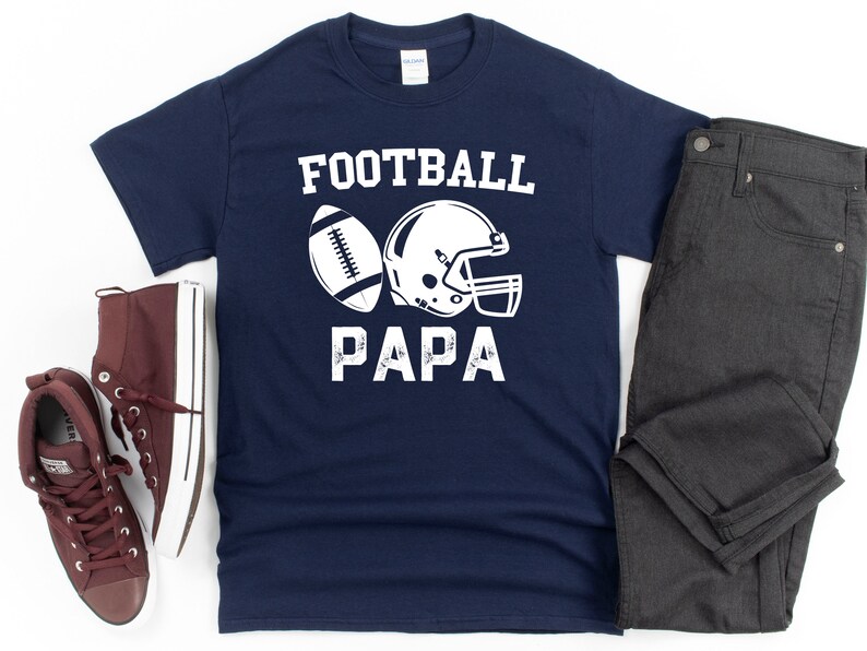 Football Papa, Grandparent, Football Grandpa Shirt, Game Day, Personalized Football Gift for Papa